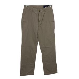 Vineyard Vines Club Pants Men Size 28X29 Flat Front Chino Beige Cotton Twill